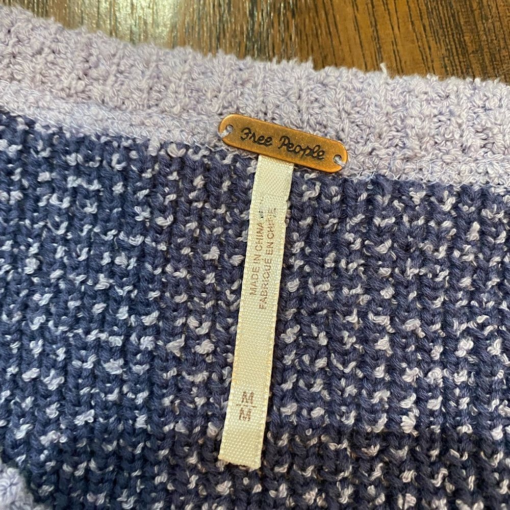 FREE PEOPLE Purple Sweater High Low XS - Picture 4 of 8